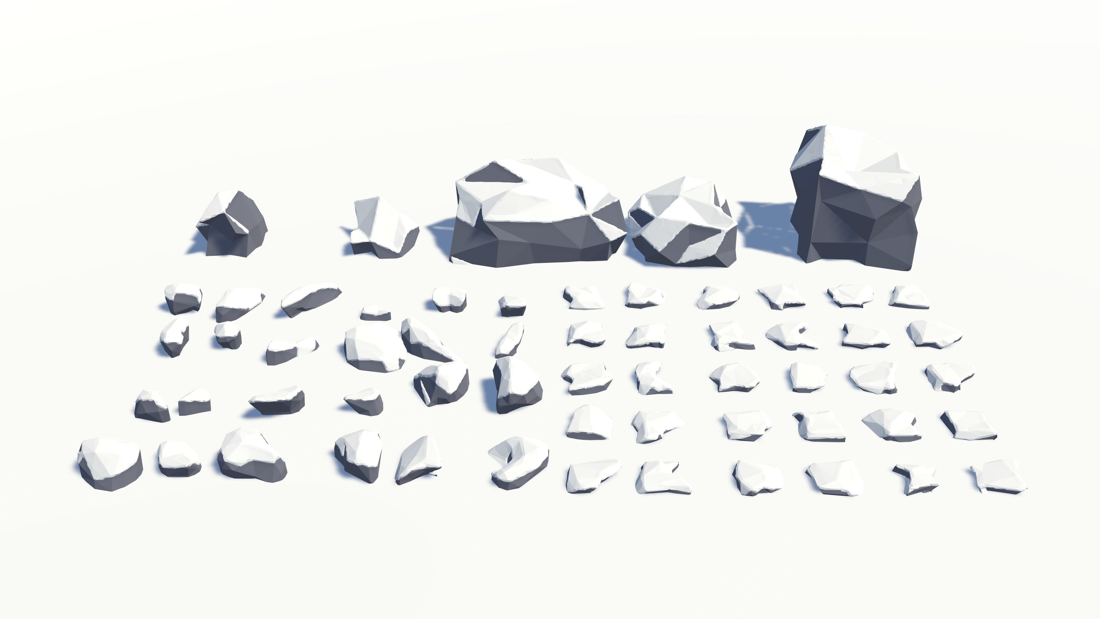 Low poly rocks Free low-poly 3D model_4