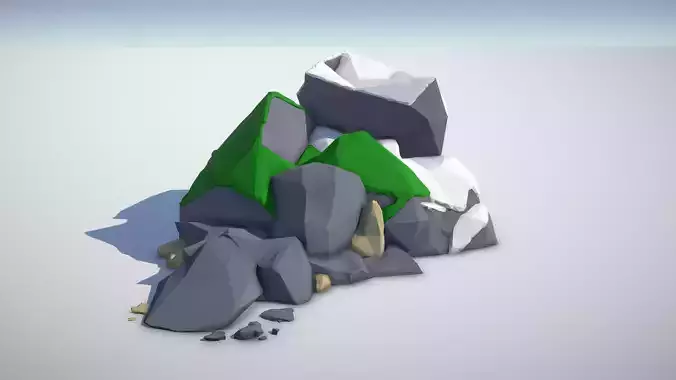 Low poly rocks Free low-poly 3D model