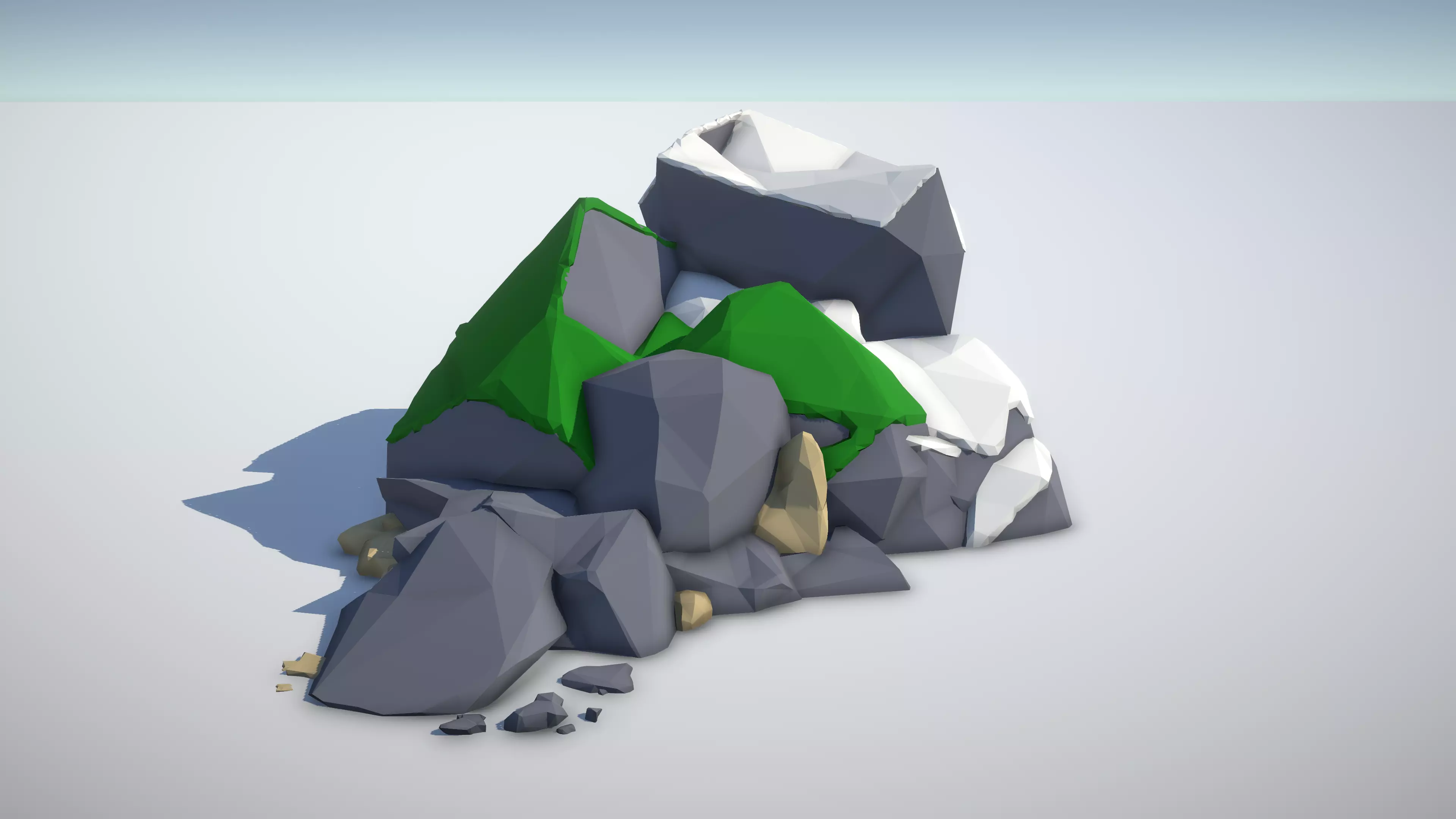 Low poly rocks Free low-poly 3D model_0