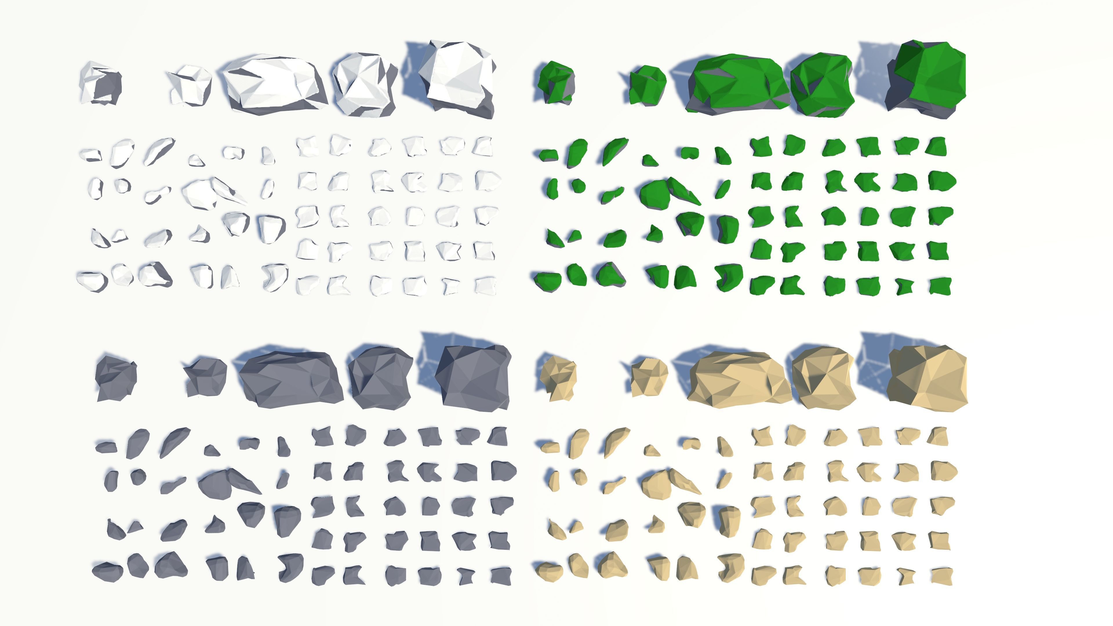 Low poly rocks Free low-poly 3D model_1