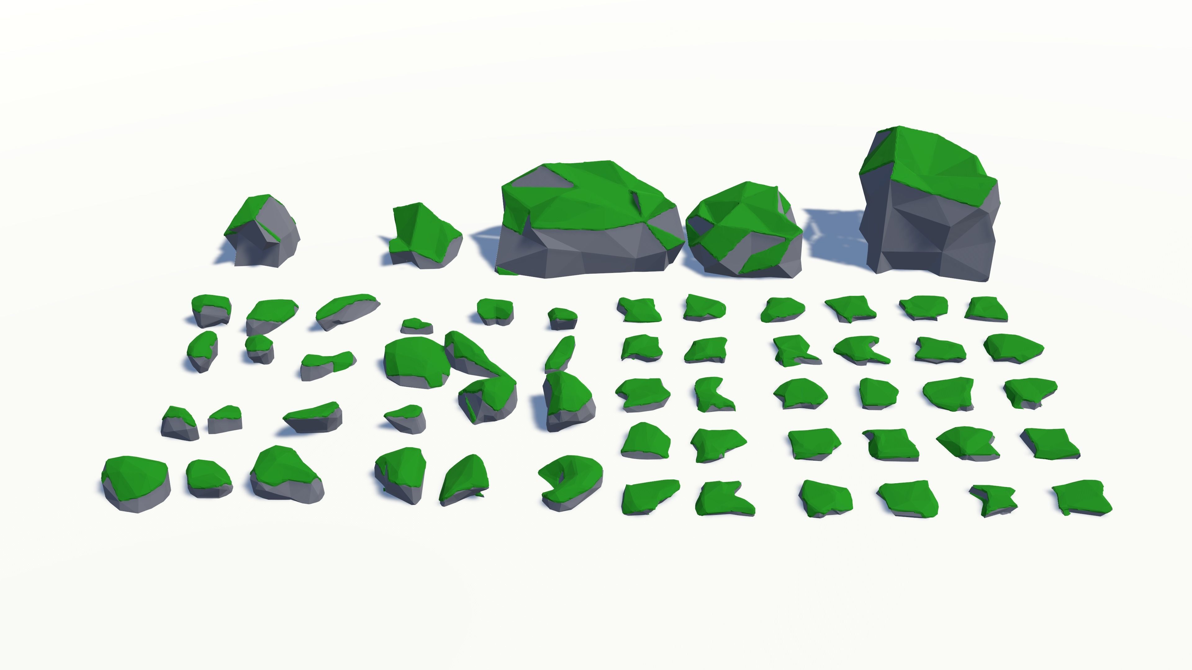 Low poly rocks Free low-poly 3D model_3