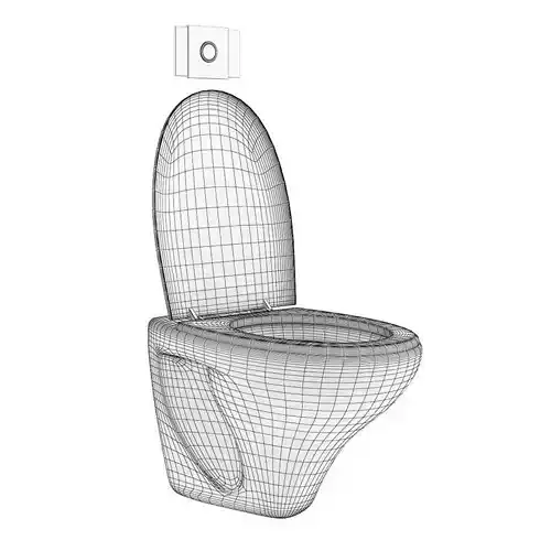 Black Toilet Bowl 3D model