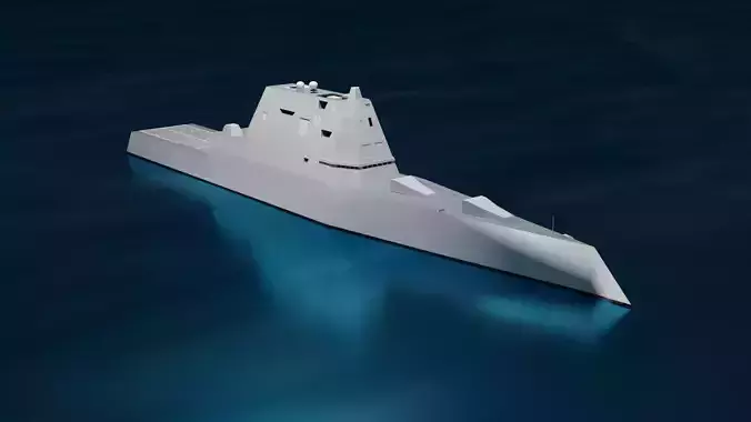 uss-zumwalt Low-poly 3D model