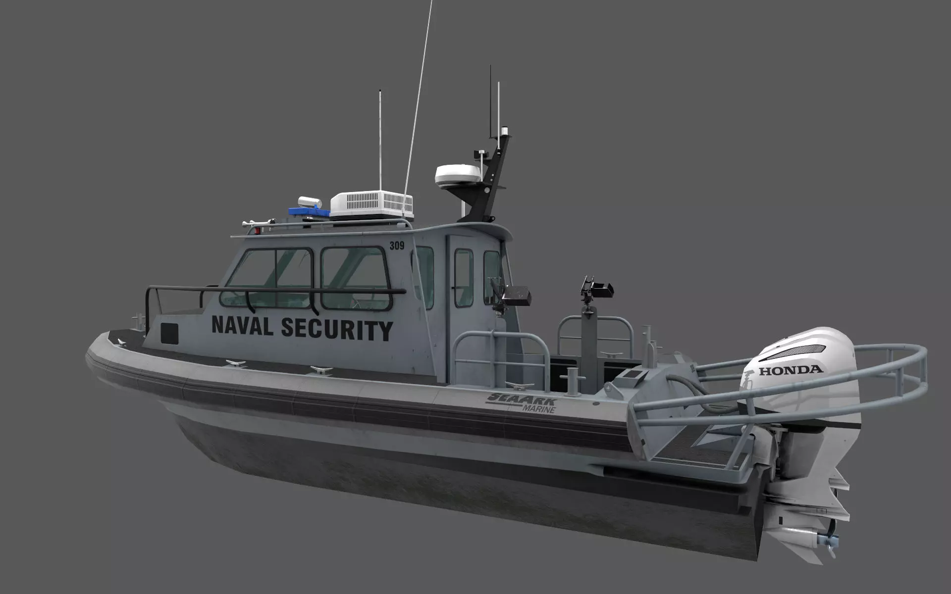 SeaArk Naval Security Low-poly 3D model