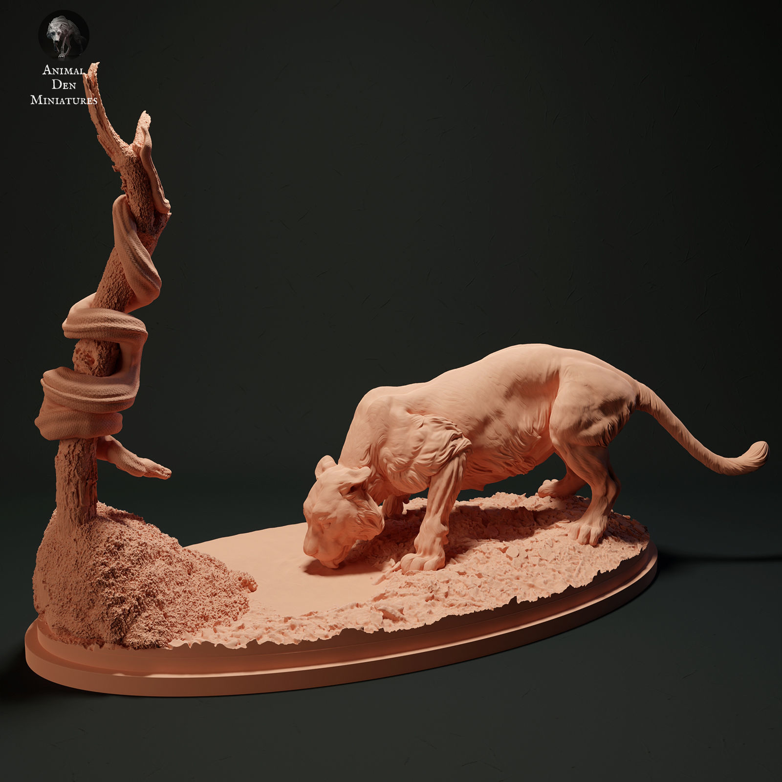 Burmese Python and Bengal Tiger 3D print model_2