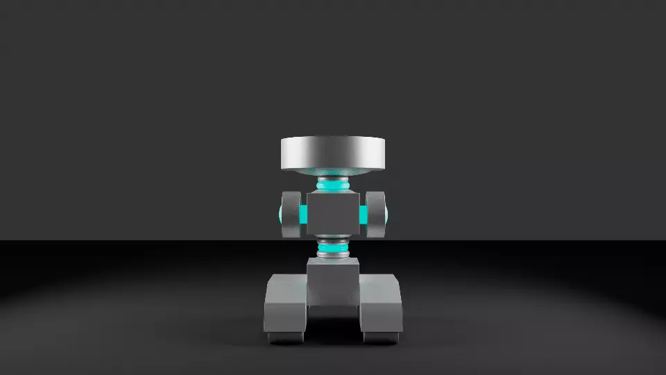 Simple Robot animated Free 3D model_0