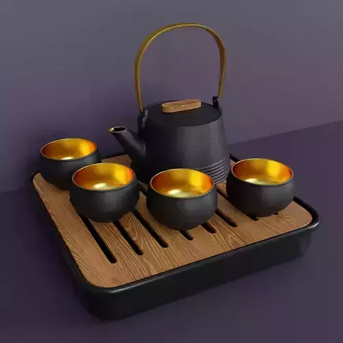 Chinese tea set with stand 5