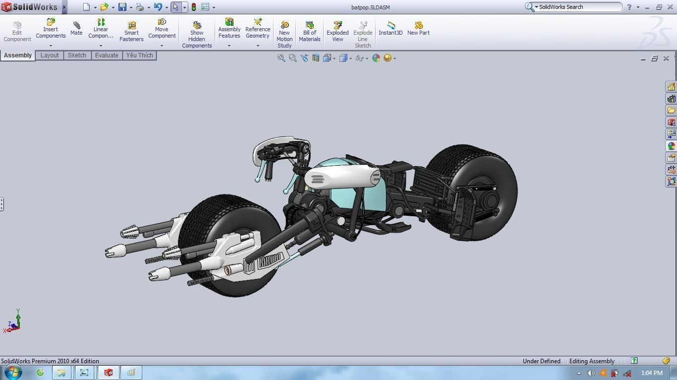 Batman Batpod Motorcycle 3D print model_9