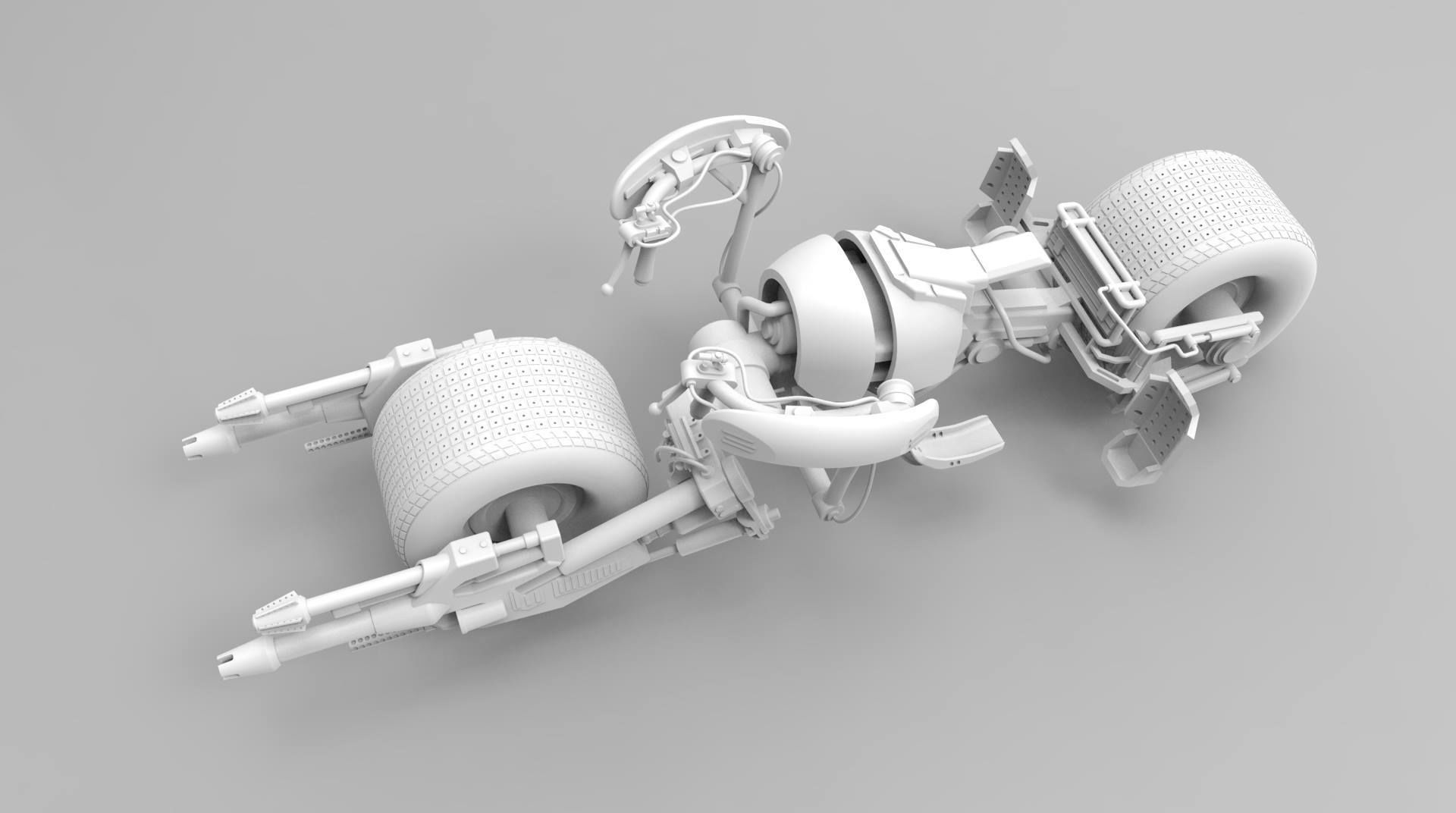 Batman Batpod Motorcycle 3D print model_7