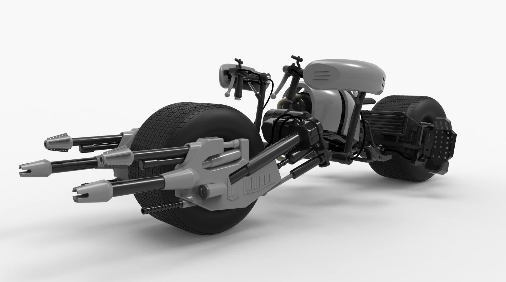 Batman Batpod Motorcycle 3D print model_2