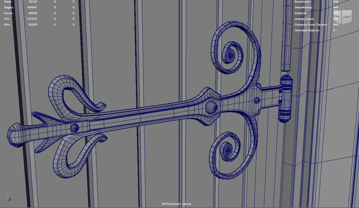 Fantasy Door Archway 3D model_7