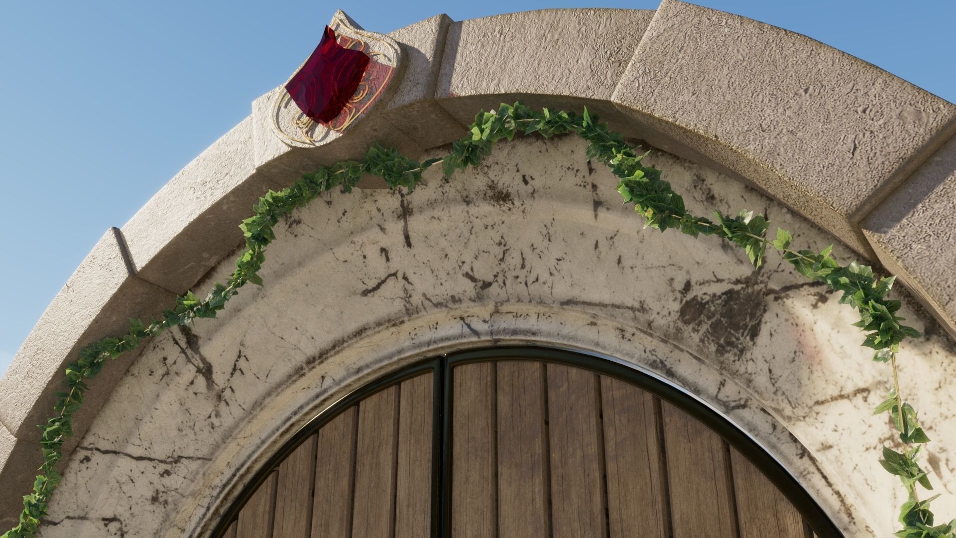 Fantasy Door Archway 3D model_2