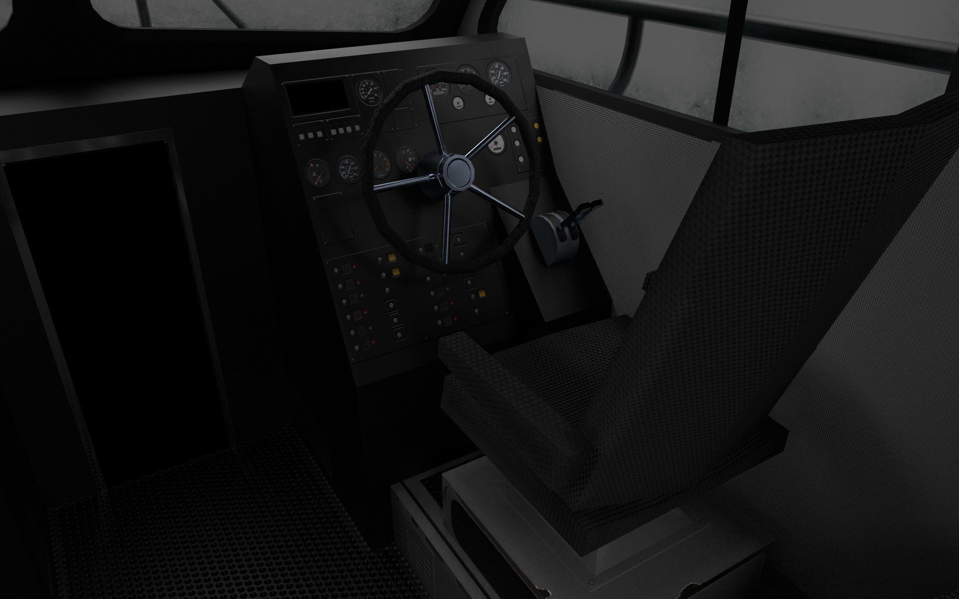 SeaArk US Navy Police Low-poly 3D model_5