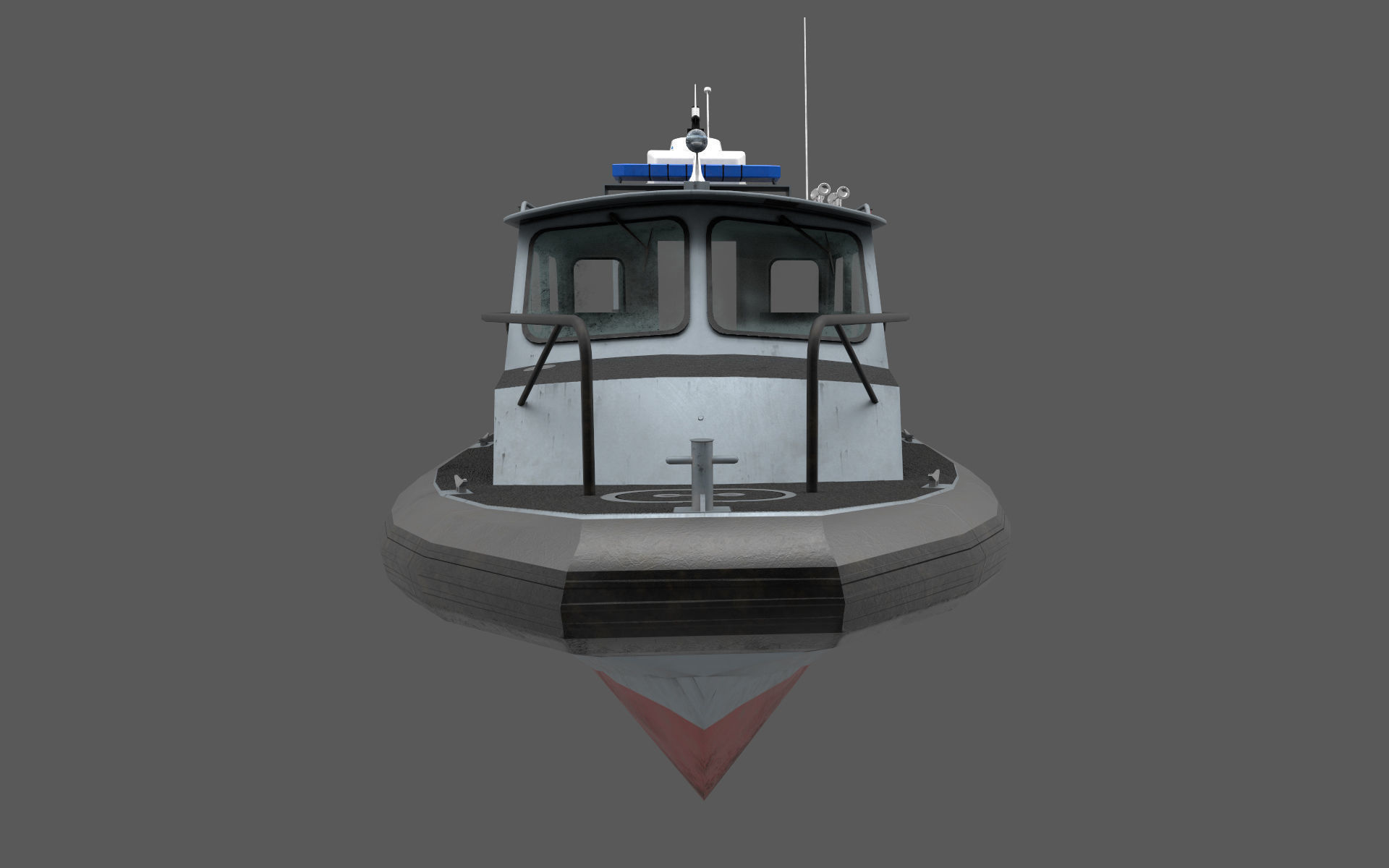 SeaArk US Navy Police Low-poly 3D model_14