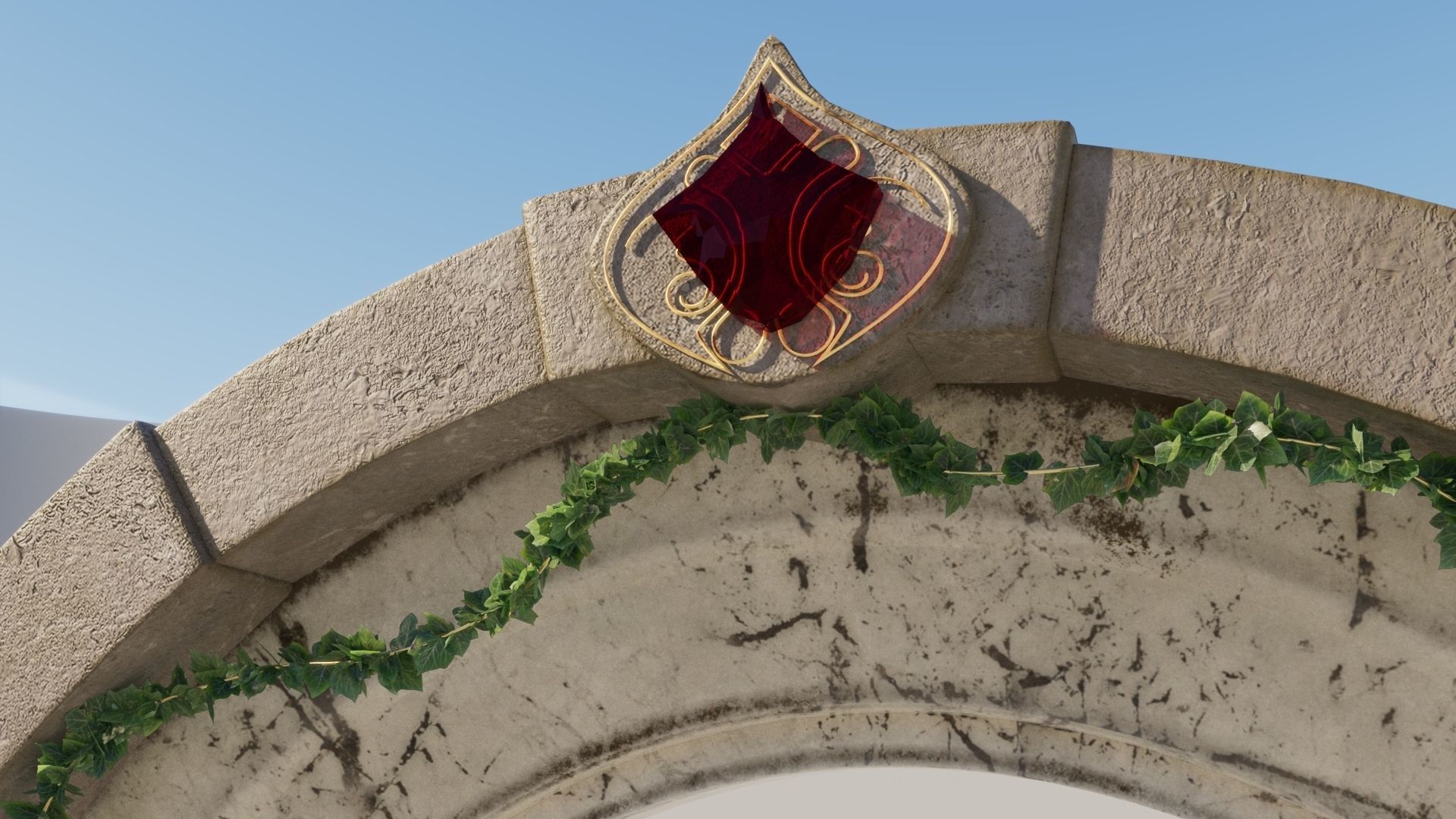 Fantasy Archway Free low-poly 3D model_1