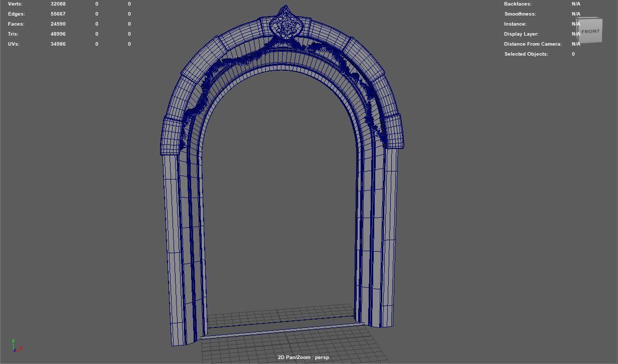 Fantasy Archway Free low-poly 3D model_5