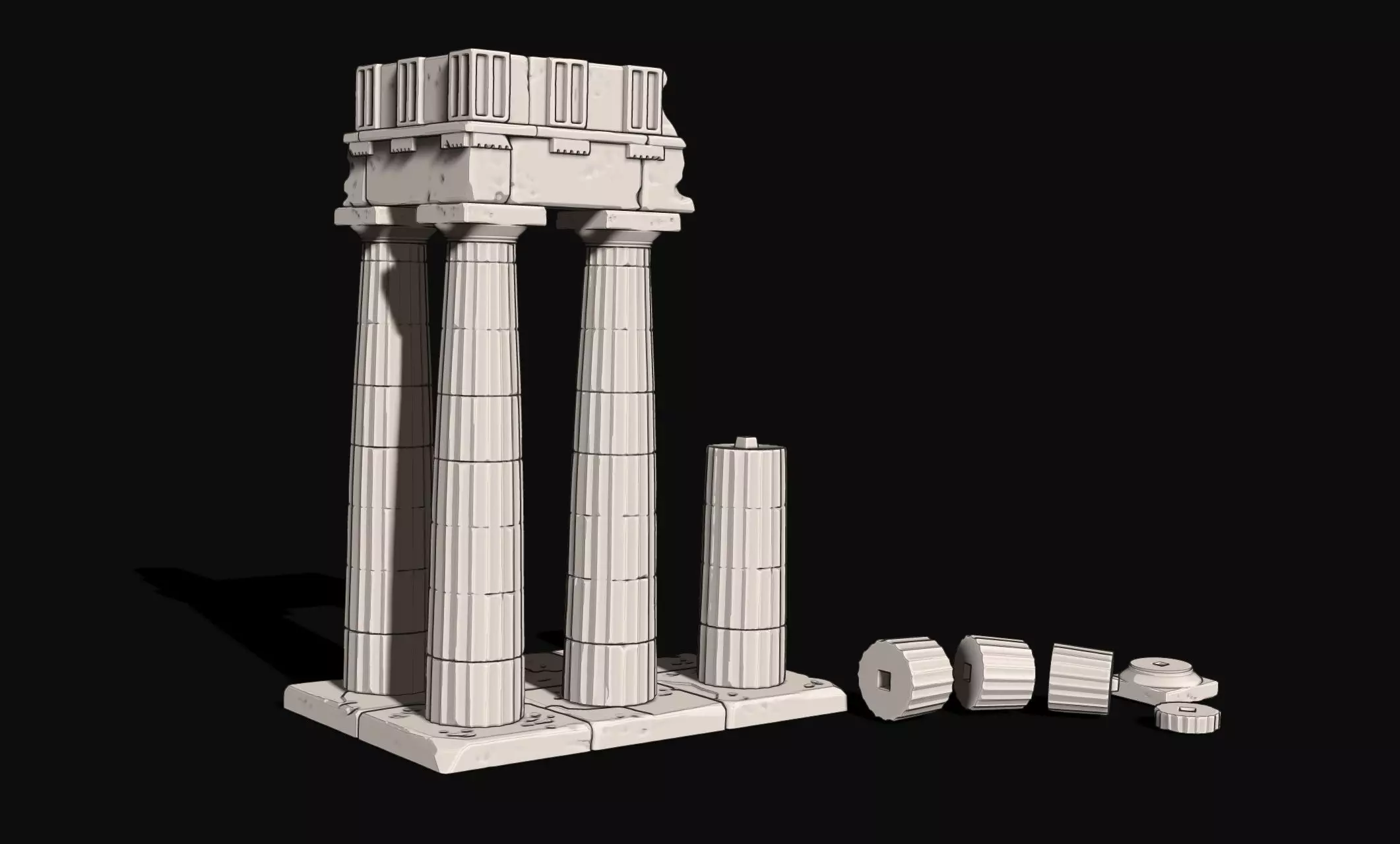 Partenon columns - Scenery for wargames - Diormas - Railway 3D print model