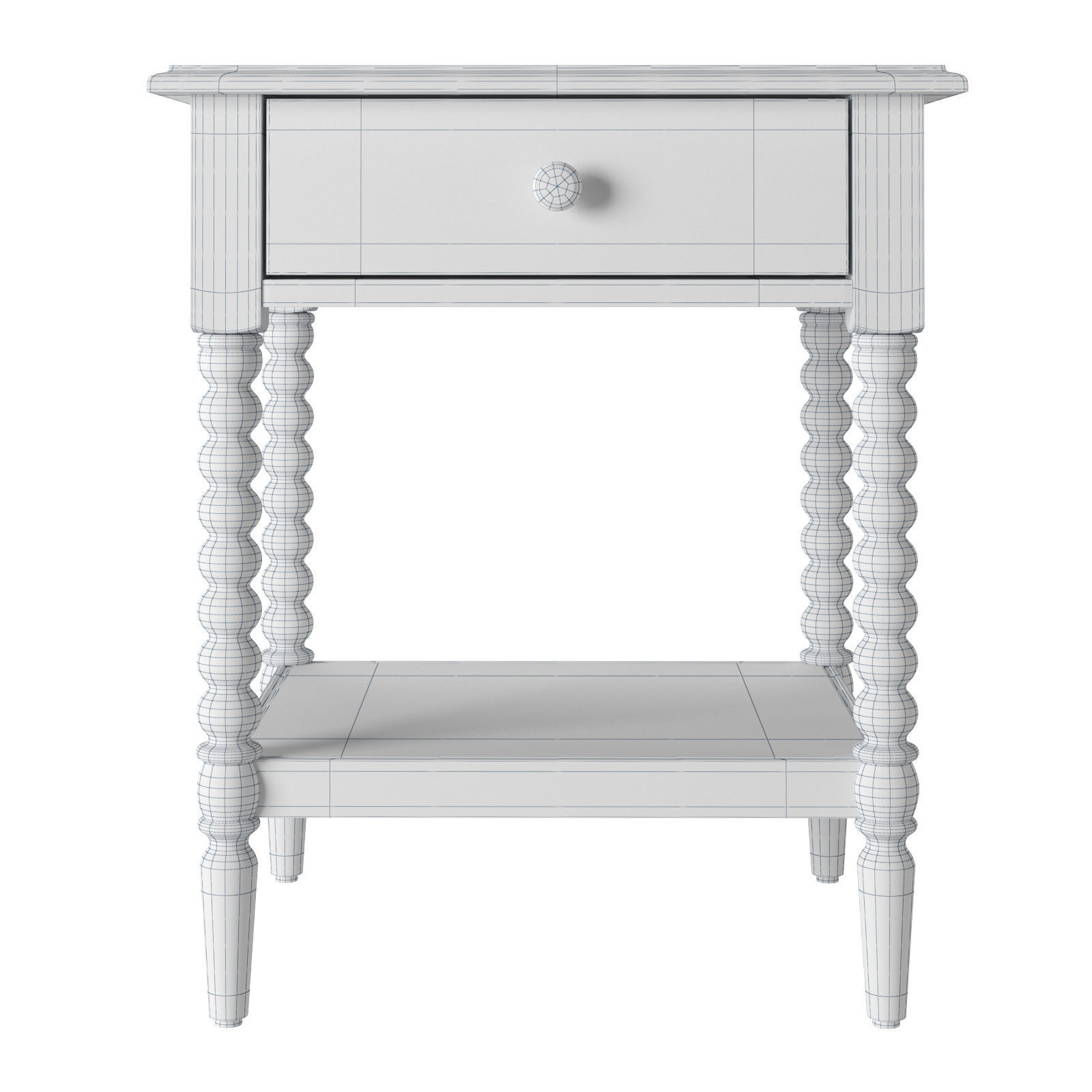 3d model crate and barrel kids jenny lind nightstand vr ar low poly