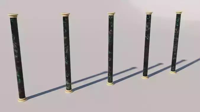 Marble Pillars Free low-poly 3D model