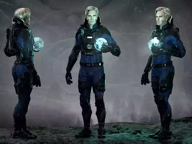 David from Prometheus Low-poly 3D model