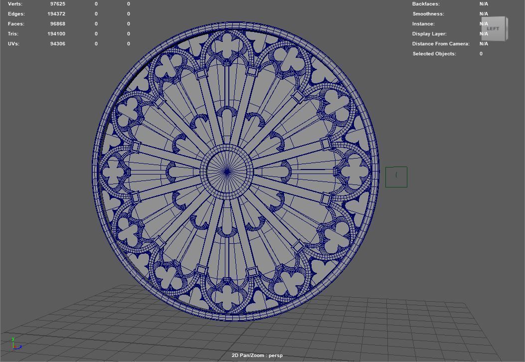 Gothic Window Free 3D model_5