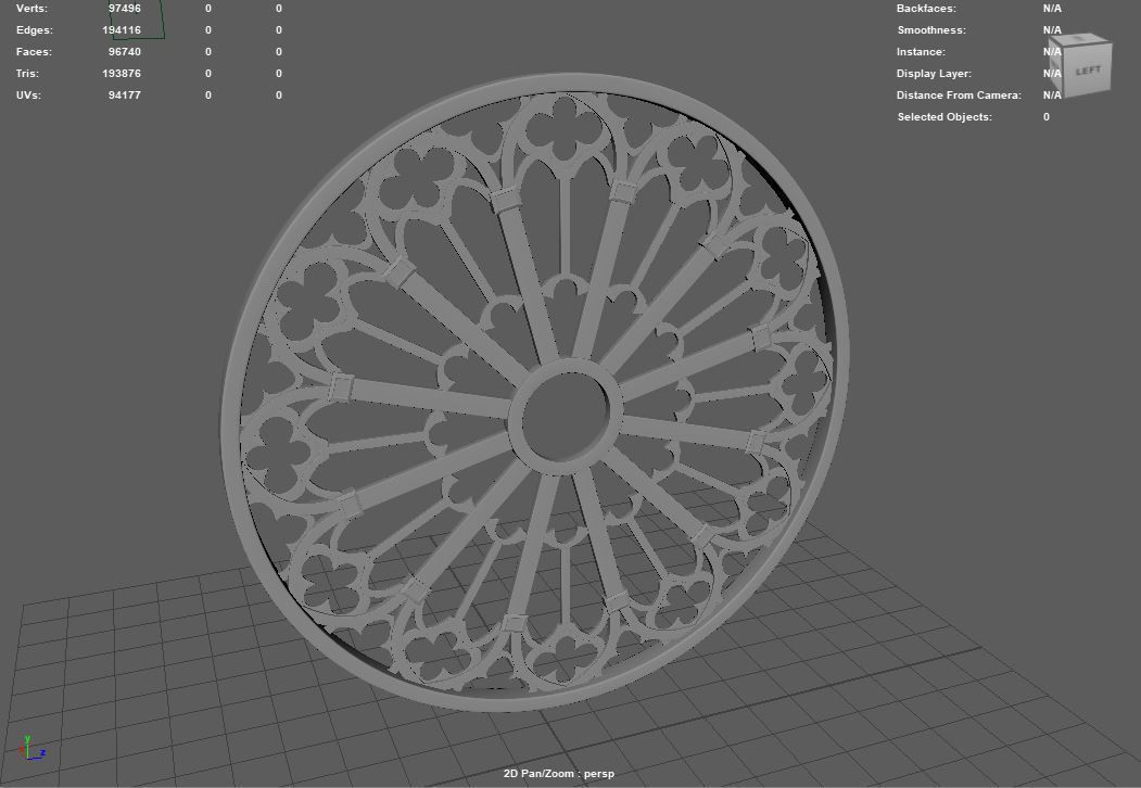 Gothic Window Free 3D model_3