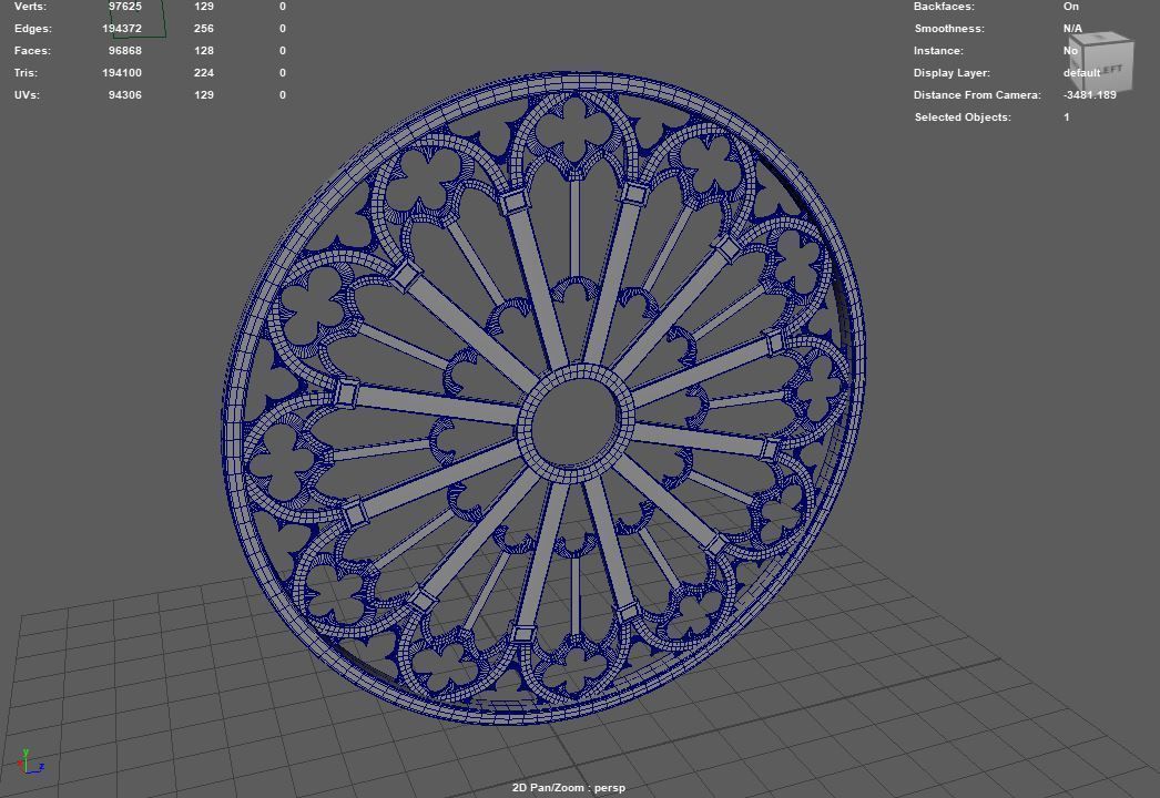 Gothic Window Free 3D model_4