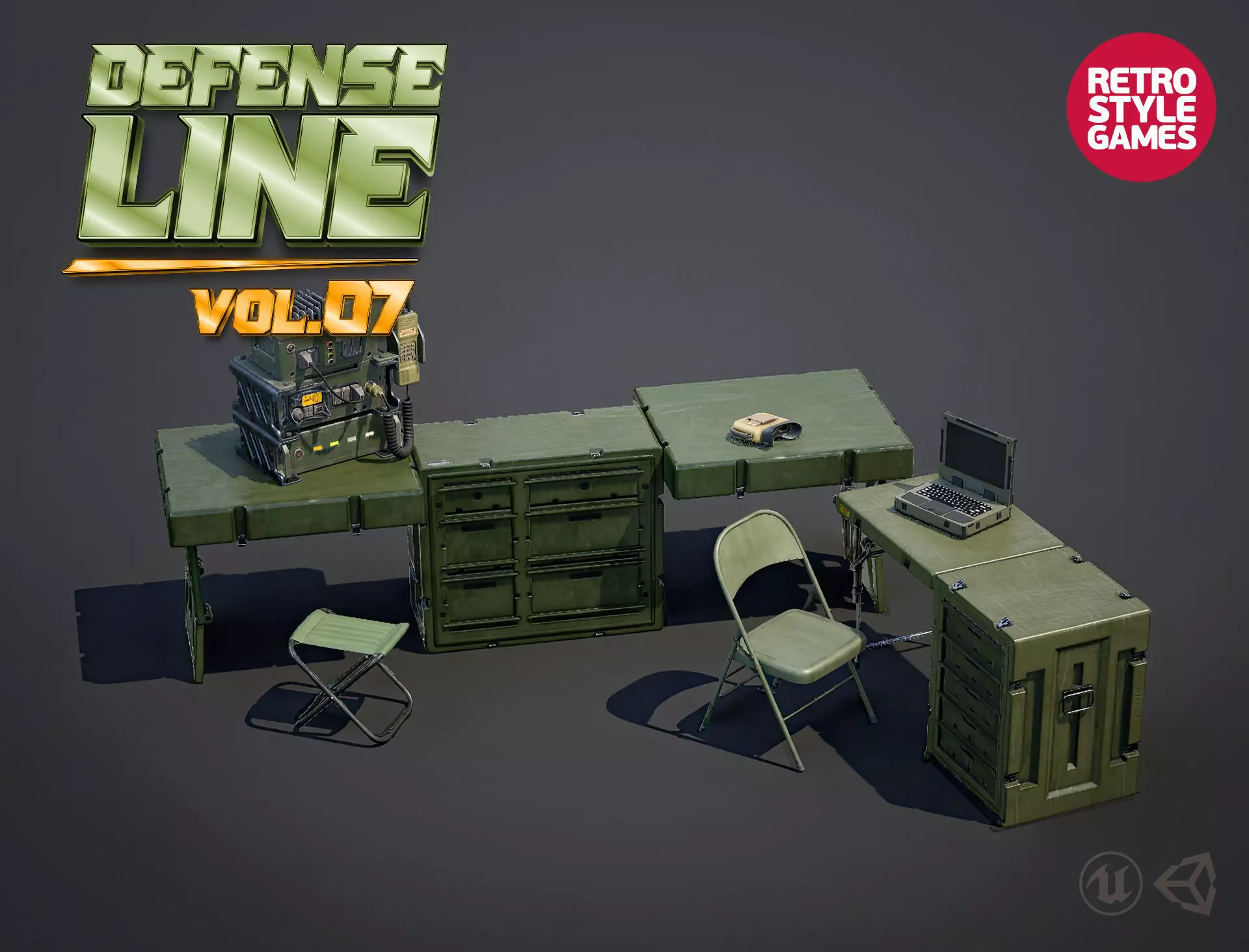 Defense Line Vol7 - Military Operations Hub Low-poly 3D model_0