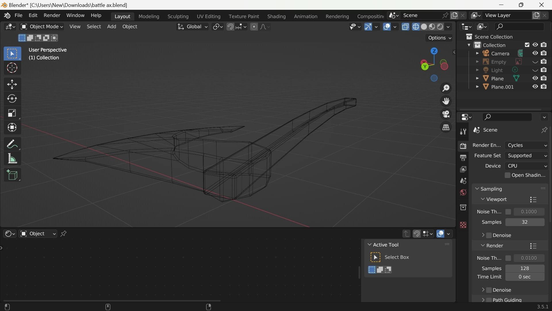 war axe Free low-poly 3D model_5