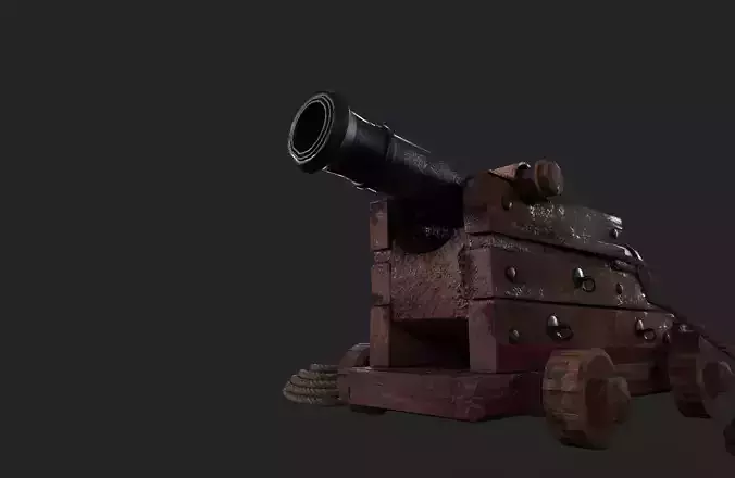 cannon LOW poly asset Low-poly 3D model