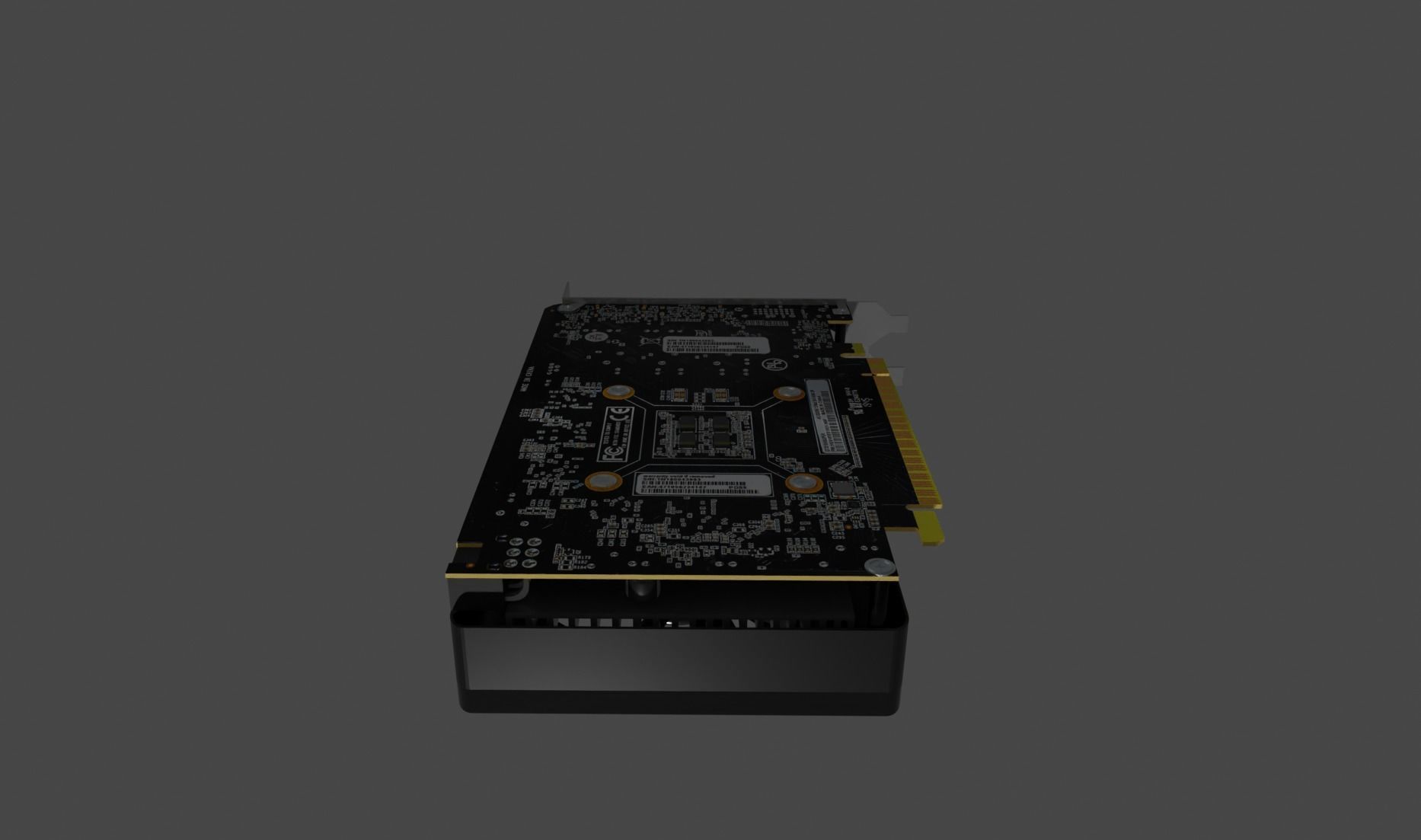 Palit NVIDIA GTX 1650 Super Graphics card Free low-poly 3D model_3