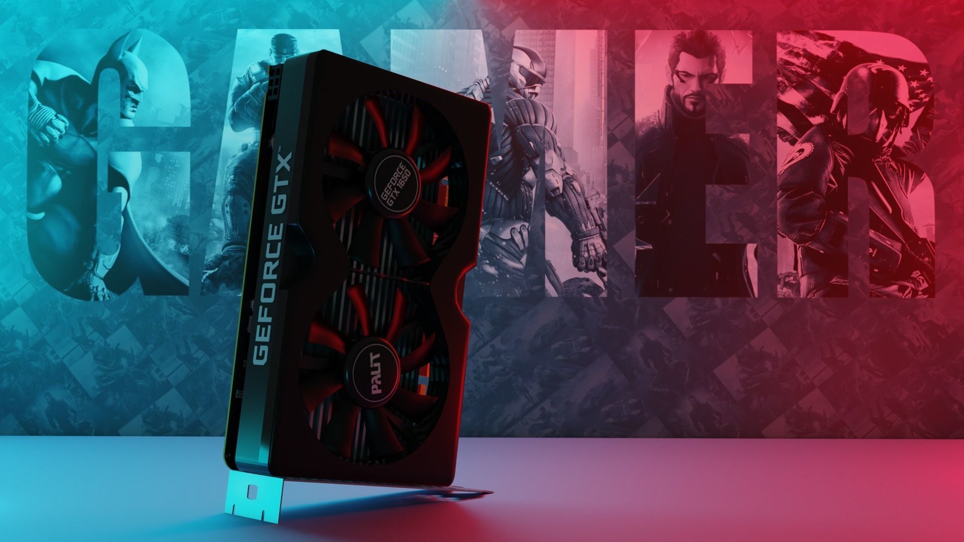 3D model Palit NVIDIA GTX 1650 Super Graphics card VR / AR / lowpoly