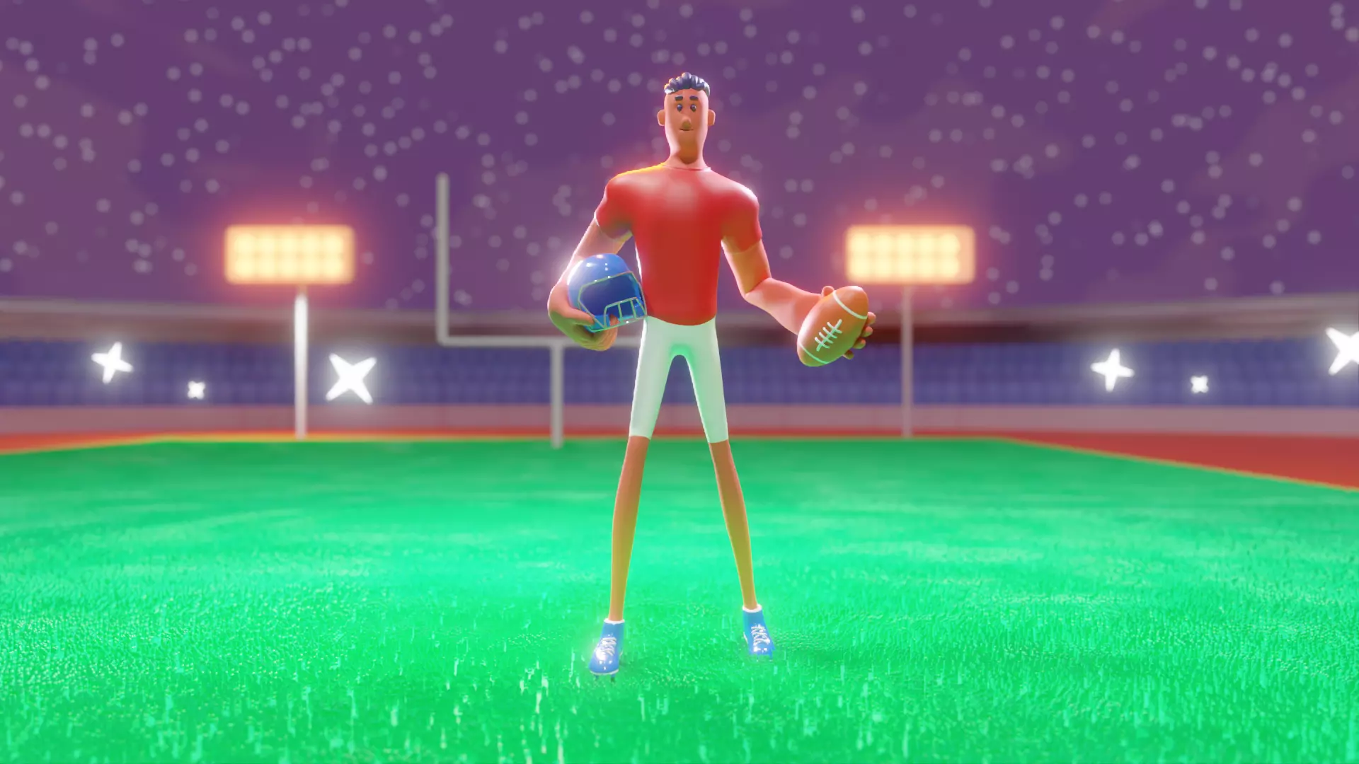 Football Character Stylized Assets 3D model