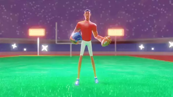 Football Character Stylized Assets