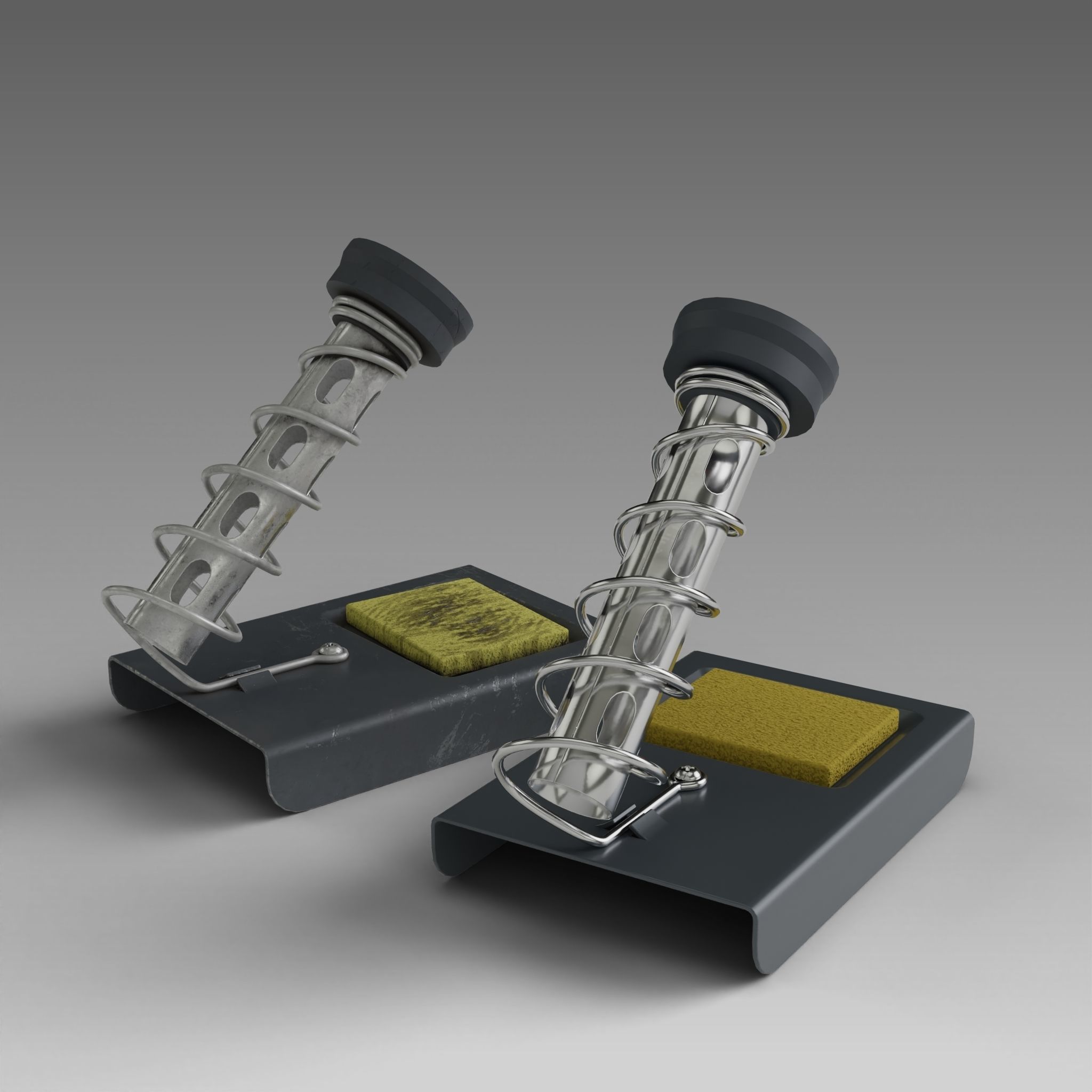Soldering Iron Holder Low-poly 3D model_2