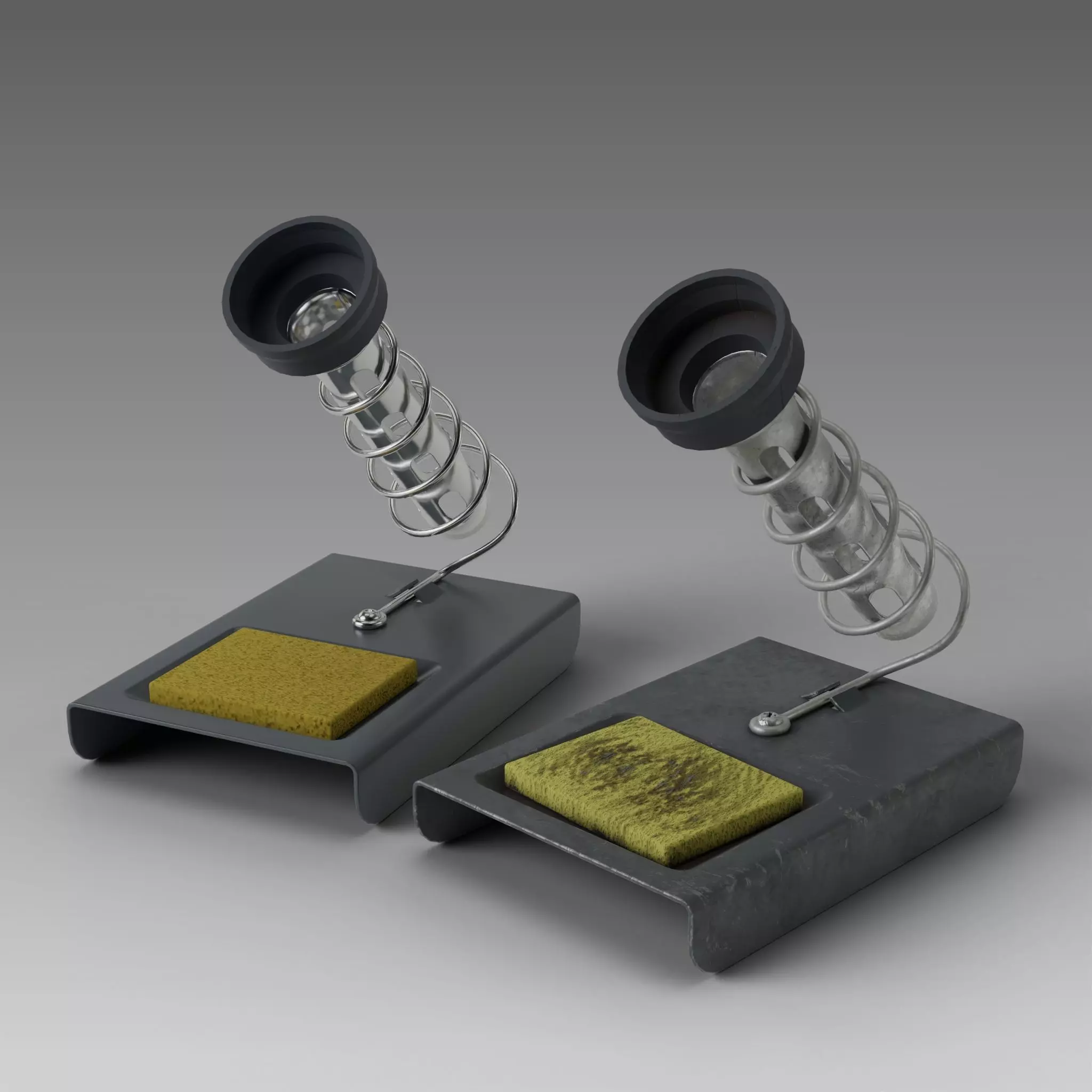 Soldering Iron Holder Low-poly 3D model_0