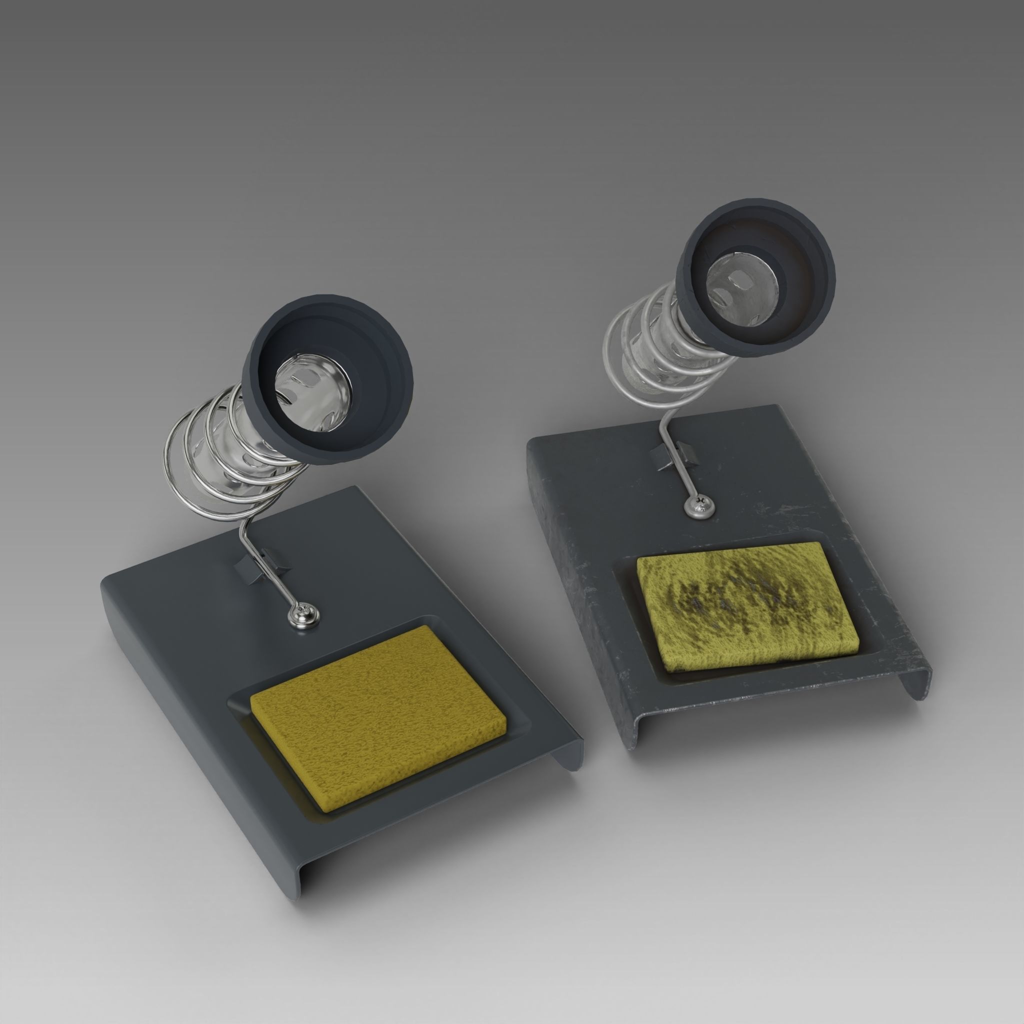 Soldering Iron Holder Low-poly 3D model_1