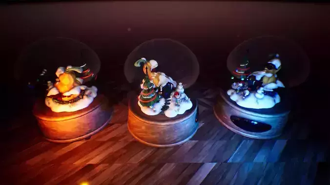 Christmas Globe Diorma 25 Assets