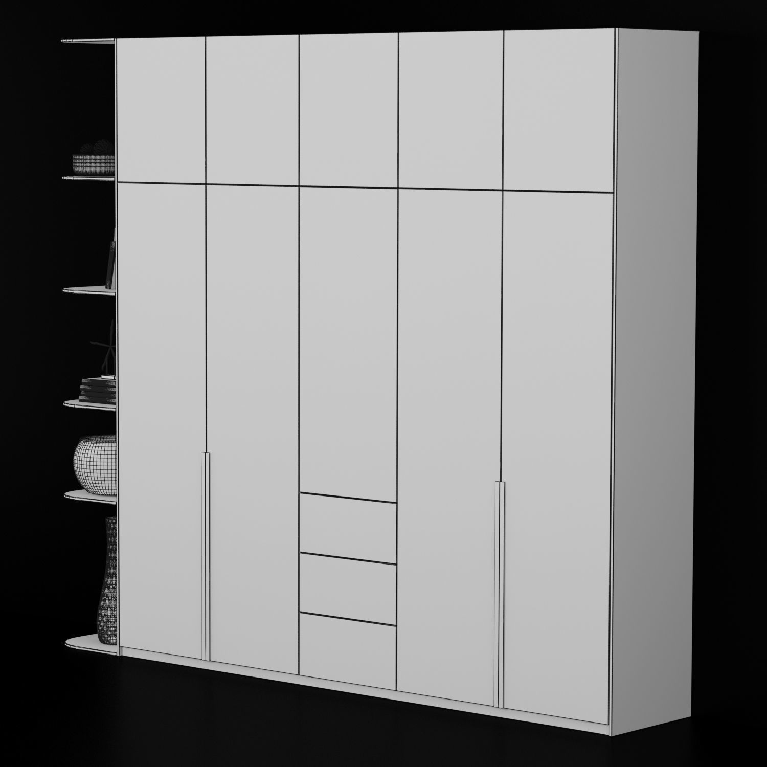Furniture shelf 011 3D model_5