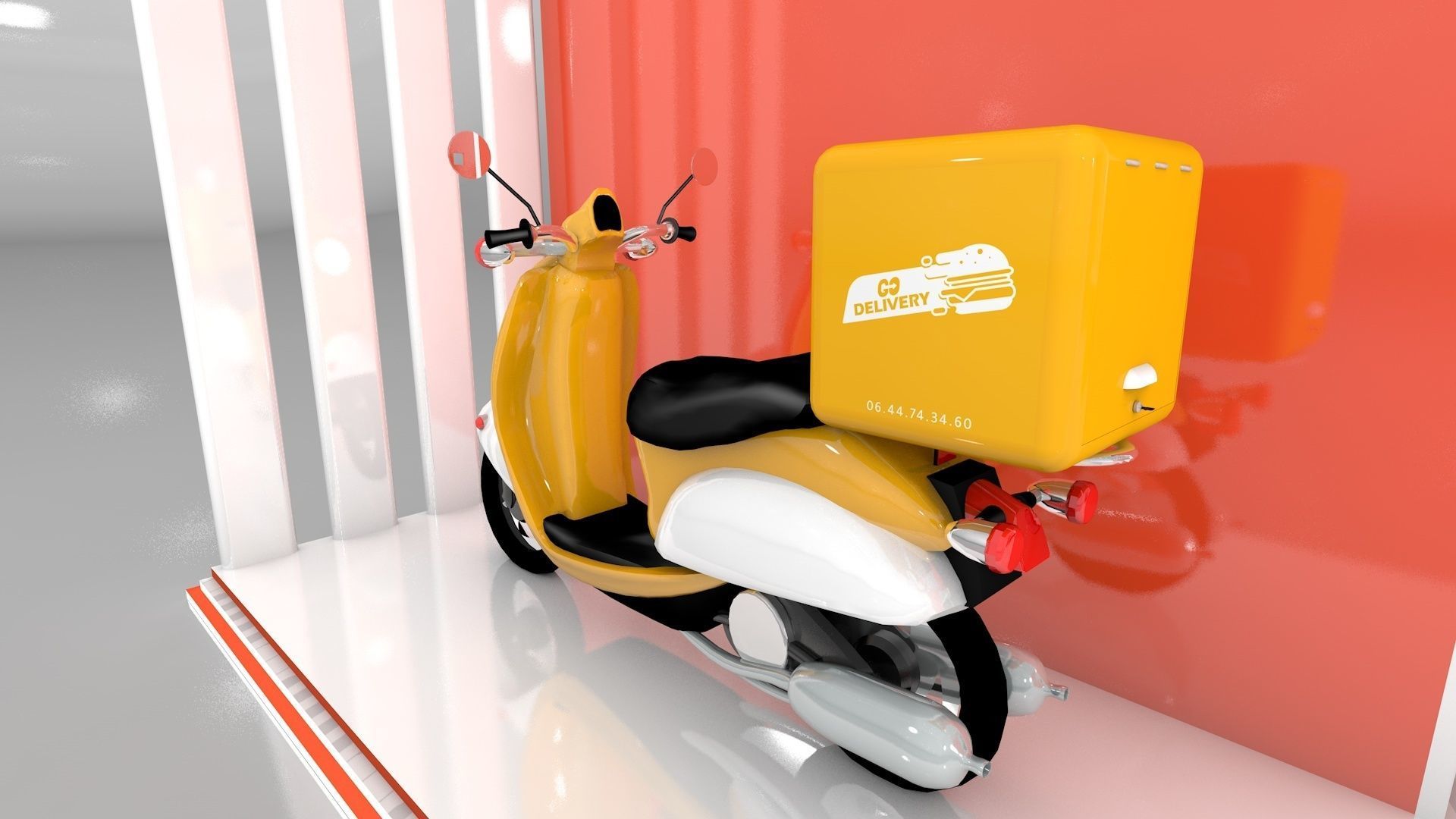 Delivery food box 3D model_1