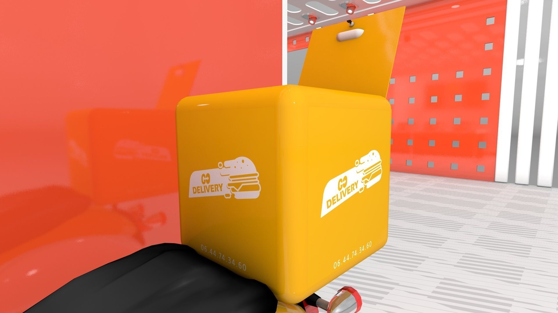 Delivery food box 3D model_3