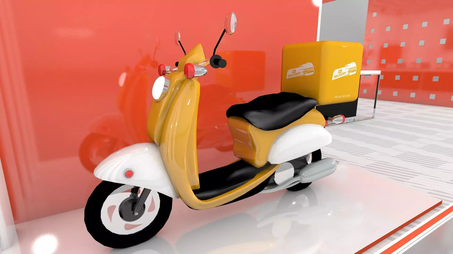 Delivery food box 3D model_0