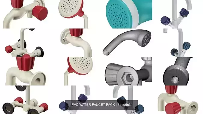 PVC WATER FAUCET PACK 3D Model Collection