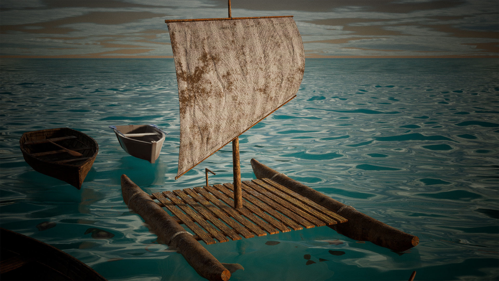 Boats Package 12 Assets Low-poly 3D model_3