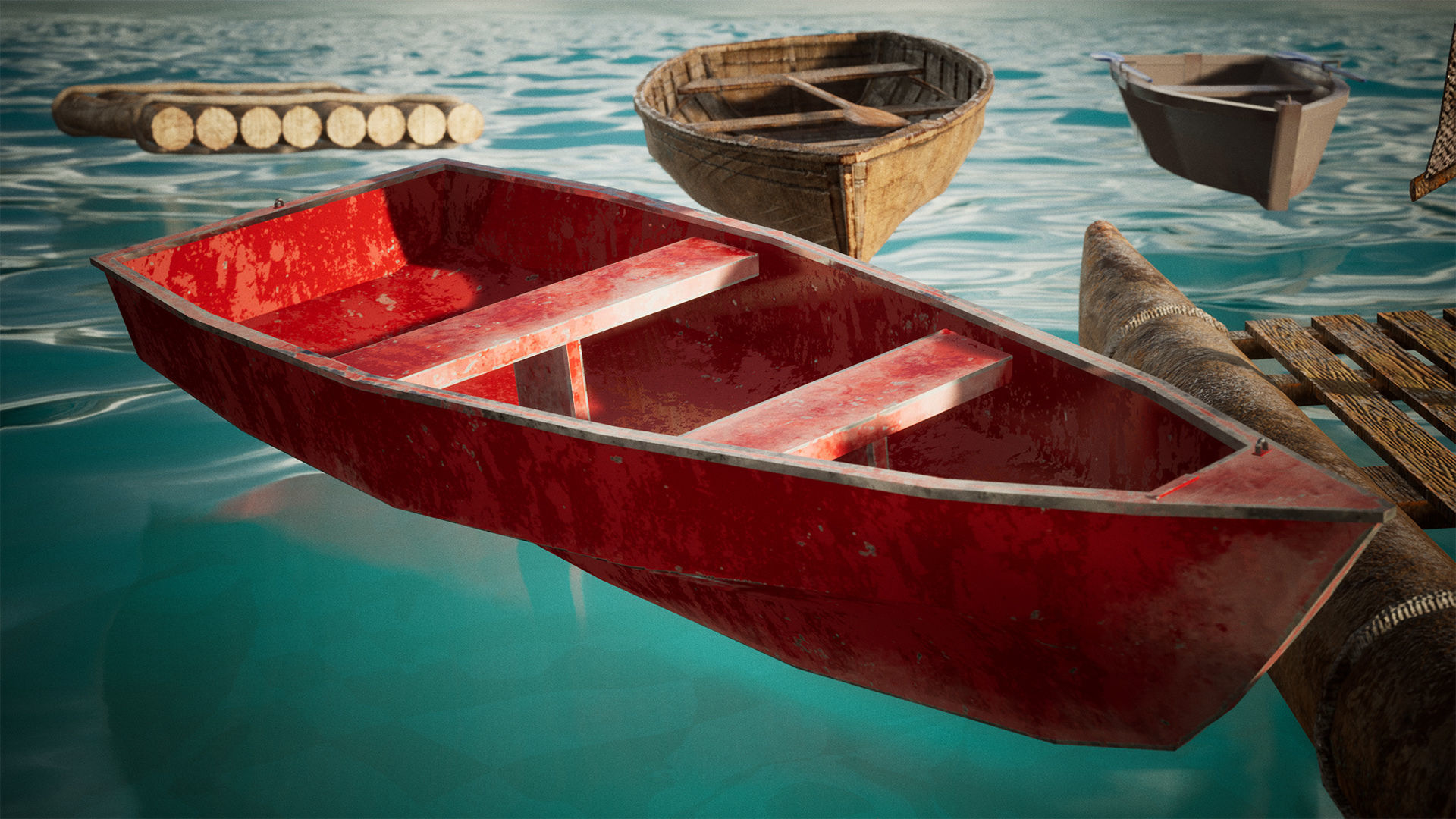 Boats Package 12 Assets Low-poly 3D model_4