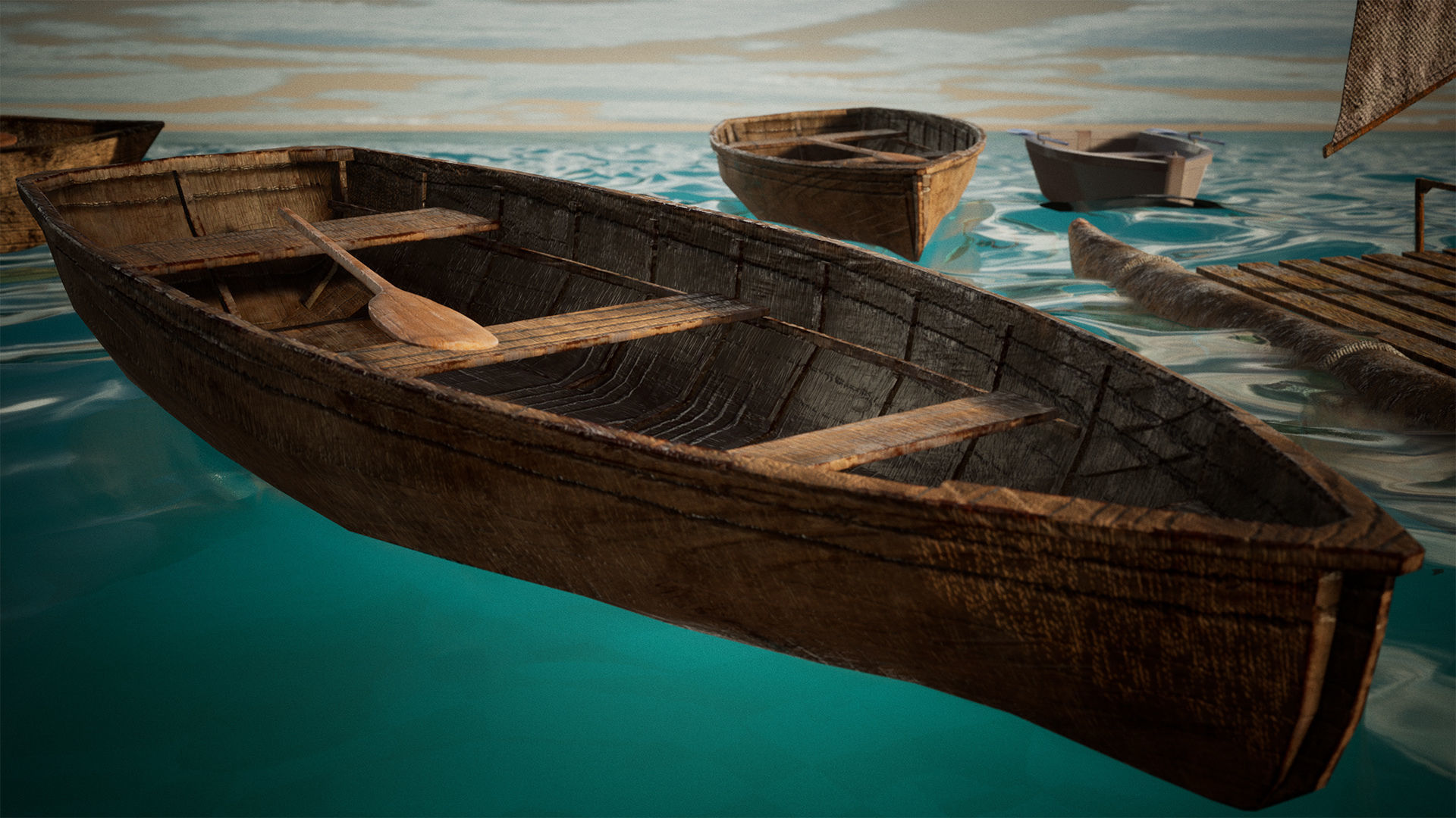 Boats Package 12 Assets Low-poly 3D model_1