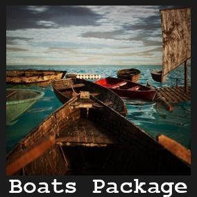 Boats Package 12 Assets Low-poly 3D model_11