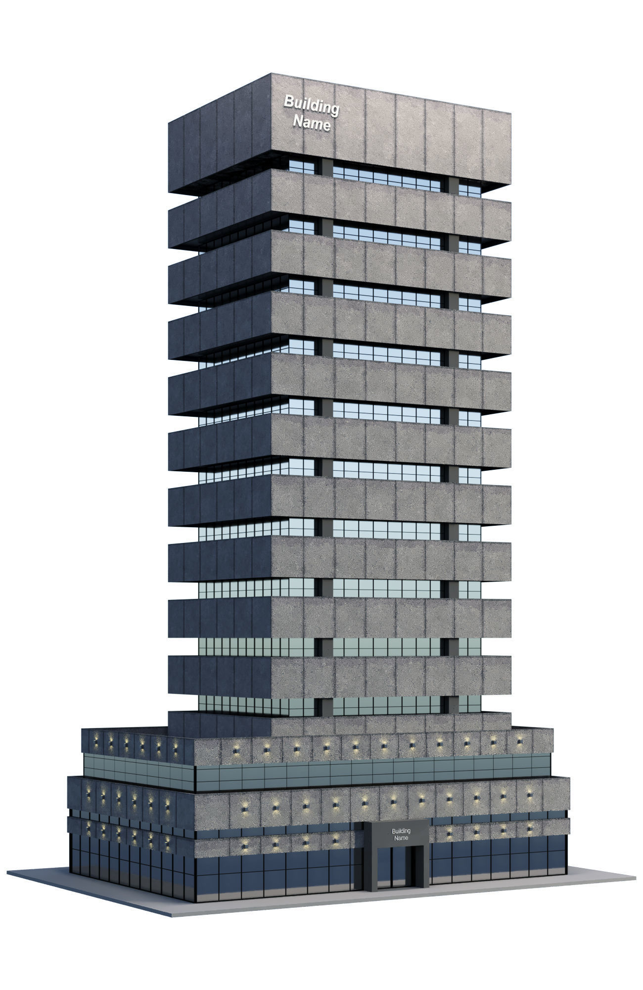 Modern Skyscraper 03 3D model_3