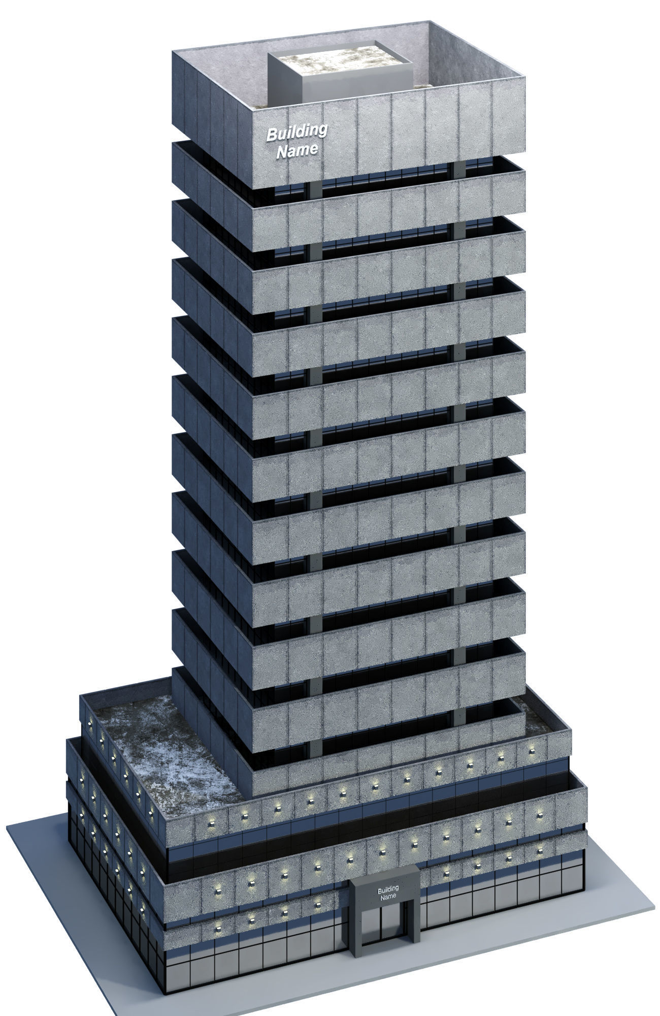 Modern Skyscraper 03 3D model_4