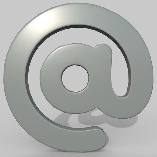 Internet sign Ak  Free low-poly 3D model